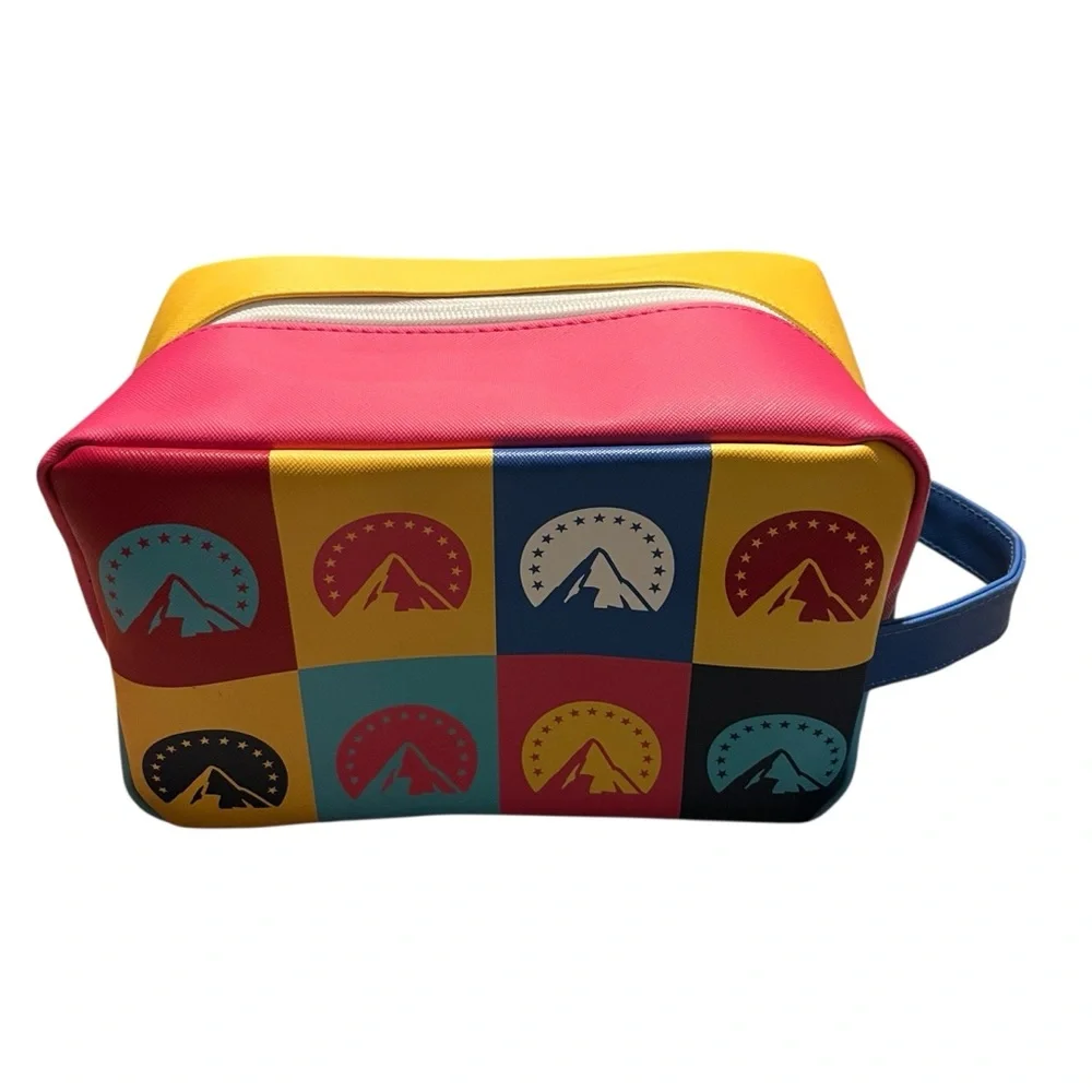 nwot Paramount Studios Cosmetic‎ Toiletry Makeup Bag Travel Rectangular Colorful